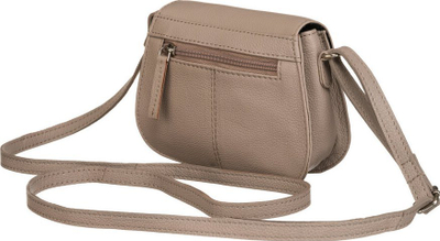 Çantë crossbody për femra Peterson, lëkurë natyrale, me kapak, bezhë