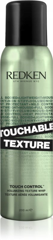 Shkumë flokësh Redken Touchable Texture, 200ml, fiksim mesatar, transparente