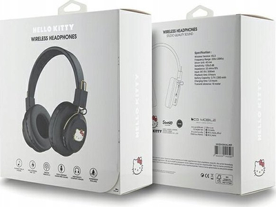 Kufje Bluetooth Hello Kitty HKBH9KHLMK, over ear, IPX4, të zeza
