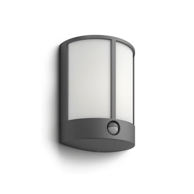 Aplik muror LED Philips Stock IR, 6W, me sensor lëvizje, ngjyrë antracit