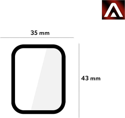 Mbrojtëse ekrani Alogy Full Glue 3D Flexible Glass, 2 copë, për Xiaomi Mi Watch China Version, me kornizë të zezë