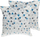 Set jastëkësh dekorativë CLEOME, 45x45 cm, model gjeometrik, e bardhë gri blu