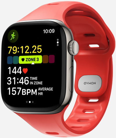 Rrip ore Nomad Tempo Band 42mm, FKM fluoroelastomer, që s’e ha uji, rozë