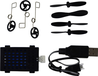 Avion me telekomandë Leantoys Airplane 4D G4, 2.4GHz, me drita LED, blu e zi