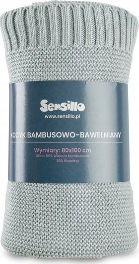 Batanije për bebe Bamboo Cotton, 80x100cm, antialergjike, gri