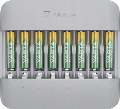 Karikues baterish Varta Eco Charger 57682101121, për AAA dhe AA, karikim i shpejtë, gri