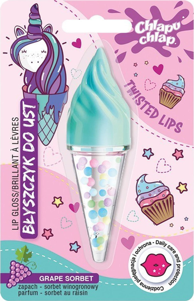 Lip gloss për goca Chlapu Chlap Grape, aromë rrushi, efekt hidratues