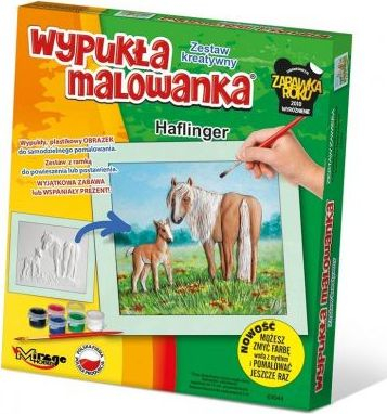 Креативен сет за сликање Mirage Hobby Convex Painting Кони Haflinger, 3D, над 5 години