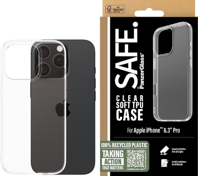Mbulesë telefoni PanzerGlass SAFE TPU për iPhone 16 Pro, transparente
