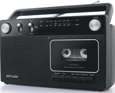 Radio tavoline Muse M-152 RC, FM, me bateri, e zezë