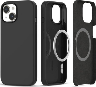 Futrollë Tech-Protect Magsafe për iPhone 15, silikon, e zezë