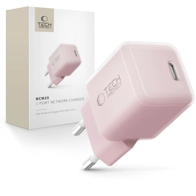 Karikues muri Tech-Protect NCM25, USB-C PD, 25W, rozë