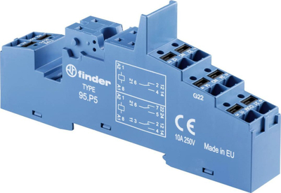 Mbajtëse relesh Finder Supp 4051/52/61, për shina 35 mm, terminale push in, plastike