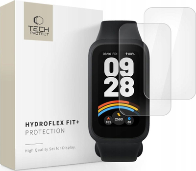 Folie mbrojtëse Tech-Protect Hydrogel Film Fit+, 2 copë, për Xiaomi Smart Band 9 Active, transparente