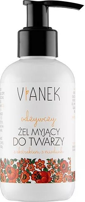Гел за миење лице Vianek Nourishing, со мед, 150 ml