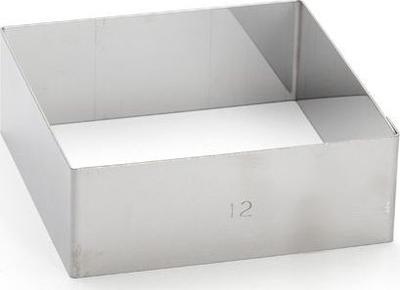 Formatë katrore De Buyer Square Ring, 12 x 12cm, çelik inox