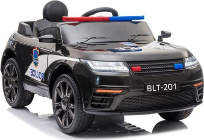 Makina elektrike për kalamaj BLT-201 Police, me telekomandë, drita LED, e zezë