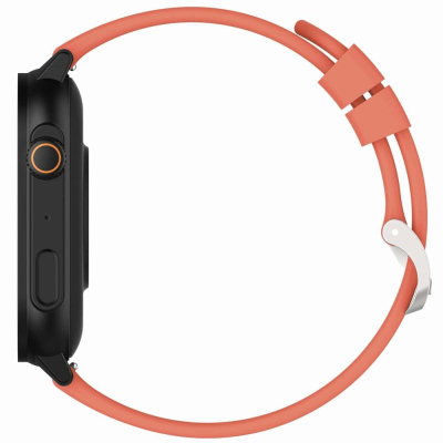 Smartwatch Gravity GT15-3, ekran 2.04", Bluetooth 5.0, i zi me rrip të kuq
