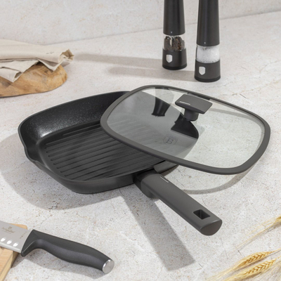 Tigan grill Berlinger Haus Anthracite BH-8127, 28cm, me kapak, antracit