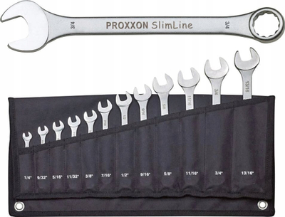 Set çelësash të kombinuar Proxxon SlimLine, 12 copë, inch