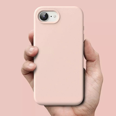 Mbështjellës telefoni Ringke Silicone Magnetic MagSafe për iPhone 16e, silikoni, kompatibil me MagSafe, rozë Pink Sand