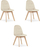 Set karrigesh Oskar Chair Bora, 3 copë, dru fagu, sedilje velour lejla