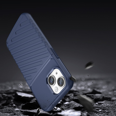 Mbulesë telefoni Thunder Case Armored për iPhone 14 Plus, TPU, mbrojtëse, blu e errët