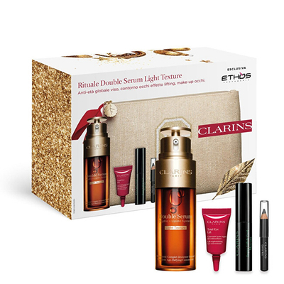 Set kozmetik Clarins Rituale Double Serum Light Texture, 4 copë