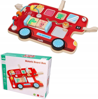 Едукативна играчка Lelin Motor Skills Board, за бебиња 1+, шарена