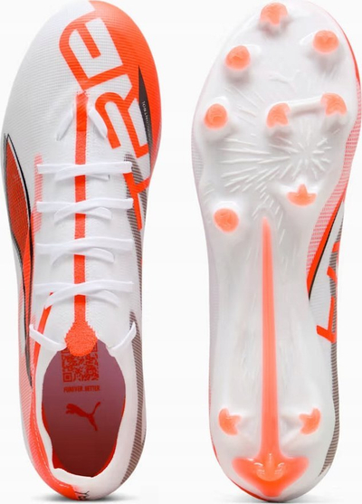 Këpucë futbolli Puma Ultra 5 Match FG MG, për burra, e bardhë