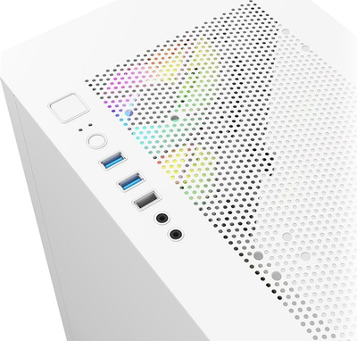 Куќиште за компјутер Montech Air 100 ARGB, бело, Mini Tower