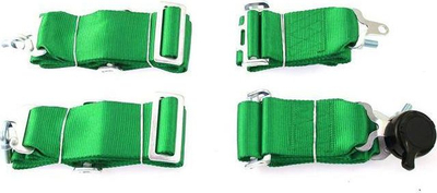 Rrip sigurie sport Sebon 4P, 3", sistem 4 pika, jeshil
