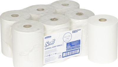 Peshqir letre Kimberly-Clark Scott Slimroll, rrotull 190 m, AIRFLEX, i bardhë