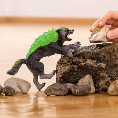 Figurë lodër Schleich Eldrador Granite Wolf 70153, për kalamaj 7+, gri me jeshile