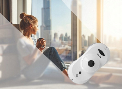 Robot për la xhama Webber WM 170, pastrim vetë, e kontrollon nga aplikacioni, ngjyrë gri