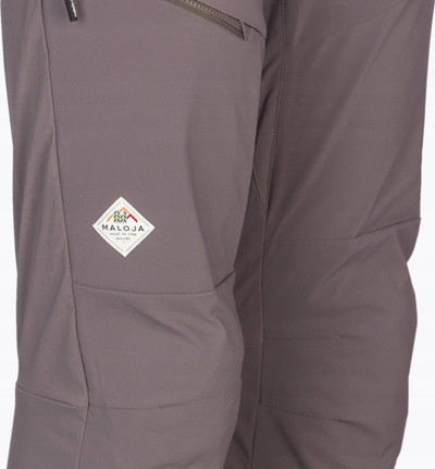 Pantallona skish Maloja KhesarM për burra, softshell, që s’i hyn uji, gri