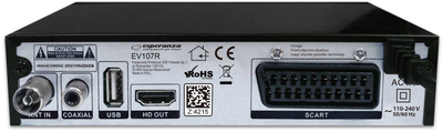 Dekoder tokësor DVB T2 Full HD, HDMI, SCART, i zi