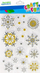 Stickerë dekorativë Craft with Fun CHRISTMAS DECORATION STARS CF GLITTER PBH, yje dhe borëreshë, shumëngjyrëshe