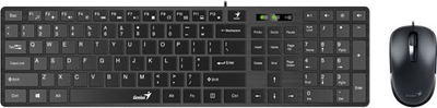 Set tastierë dhe mi Genius SlimStar C126, USB, me kabllo, i zi