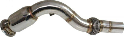 Downpipe TurboWorks BMW F82 F83 M4 S55, çelik inox, katalizator sport 200 cell