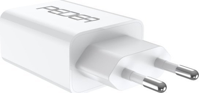 Karikues PEDEA Fast Charger Dual, 20W, USB A edhe USB C, i bardhë