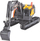 Lodër eskavator Dickie Toys Volvo Mining Excavator, me pult, me dritë edhe zë, gri me tê verdhë