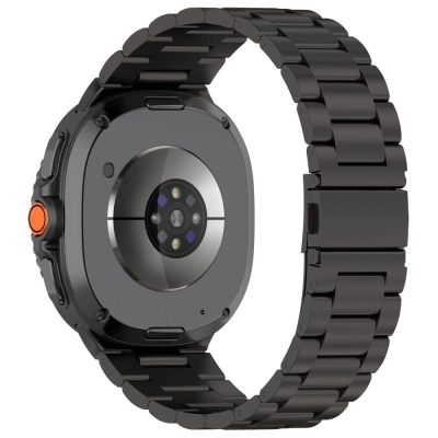 Rrip ore i mençme Tech-Protect Stainless Steel për Samsung Galaxy Watch 8 e 8 Classic, çelik inox, me hallka metalike, i zi