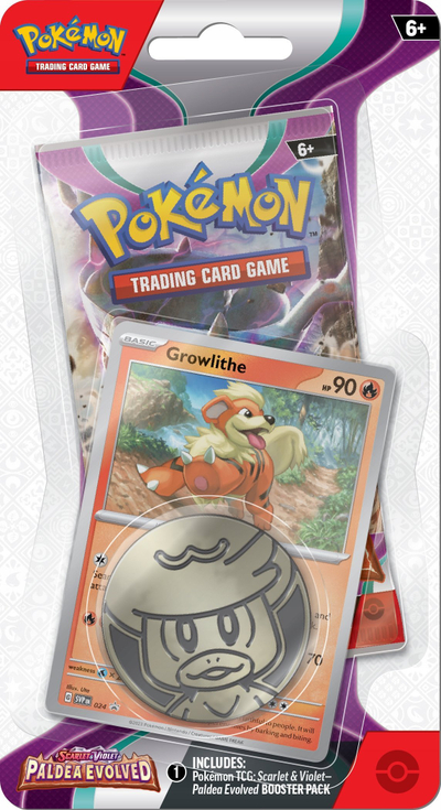 Pako letra Pokémon TCG Twilight Masquerade Checklane Blister, 1 booster, 1 kartë promo, me shumë ngjyra