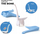 Lodër dinosauri HalfToys Diplo HDS003, magnetike, puzzle 3D, blu