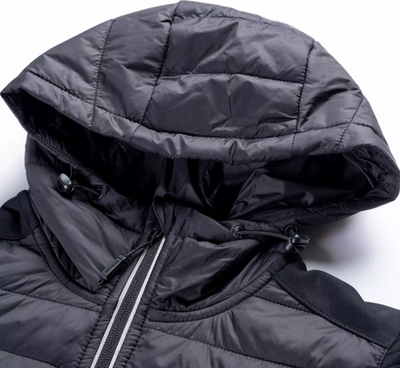 Xhaketë Iguana Guelo Quilted Jacket W, e lehtë, me kapuç, e zezë