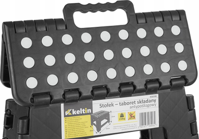 Stol palosës Keltin K00398, plastikë antirrëshqitëse, kapacitet 150kg, i zi