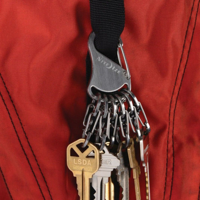 Varëse çelësash Nite Ize KeyRack Locker KLK-11-R3, 6 karabina MicroLock, çelik inox, ngjyrë argjendi