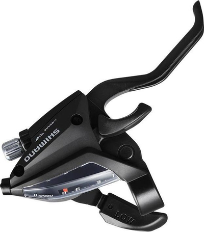 Levë freni me ndërrues biçiklete Shimano ST-EF500, 8 marsh, anë e djathtë, e zezë