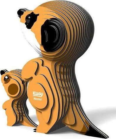 Puzzle 3D kartoni Meerkat, figurinë surikatë, ekologjik, shumëngjyrësh
